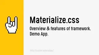 Materialize.css overview & Demo app