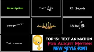 Top 15🔥Alight Motion Text Animation Presets | Alight Motion Preset Download Free