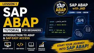 SAP ABAP Tutorial #1 for Beginners | Introduction to ABAP & SAP Easy Access
