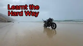 Motorcycle Crash on Sand