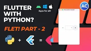 How to use flutter in Python | Text Input & Elevated Button | Part - 2 | Abhicoder