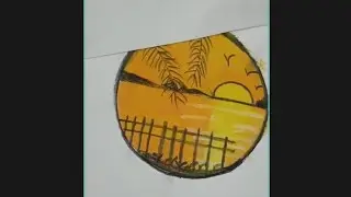Sunset painting | Sunset acrylic paint | sunset painting for beginner #acrylicpainting #sunset