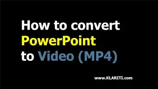 How to save PowerPoint to MP4 Video