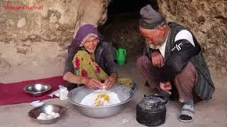 Old lovers Living in a Dangerous and Risky Cave | love in Old Age | Village life in Afghanistan