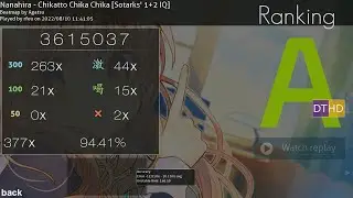 osu! || 467pp on Chikatto Chika Chika DT choke