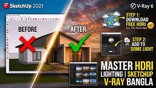 How to Download & Add HDRI to V-Ray Dome Light in SketchUp