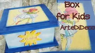 Κουτί ντεκουπάζ με παιδικό θέμα!  Decoupage box for Kids !  ArteDiDeco [CC]