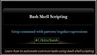 Bash Shell Scripting | Advanced usage of grep command | grep command with patterns | Video-7