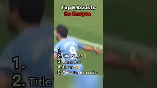 GREATEST ASSIST  OF DE BRUYNE!