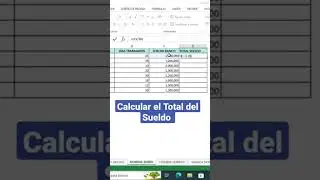 Calcular el total del sueldo en excel #nomina #excel