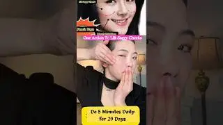 One Action To Lift Saggy Cheeks 😱 #botox #facialyoga #yoga #facelift #antiaging #shorts