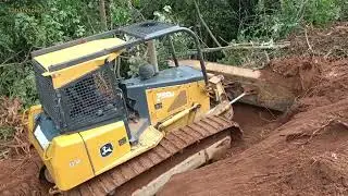 John Deere 750 Bulldozer, mesin panas jalan melambat  @SABARMOWER