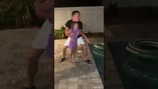 Dad throws girls in pool then this happens 
