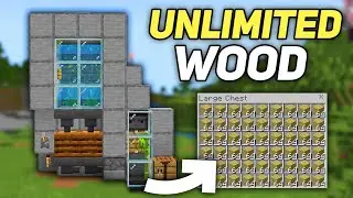 BEST Automatic Wood Farm in 1.21 Minecraft Bedrock !
