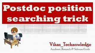 Postdoc position searching trick
