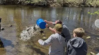 Helping STOCK Ridley Creek Then FISHING IT!