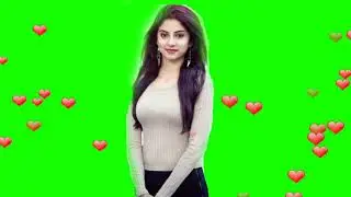 Girl green screen video effects
