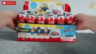 NEW 24 Surprise Eggs Kinder Surprise Minions Movie 2016 + Mickey Mouse Cars 2 Minnie Mouse Spongebob