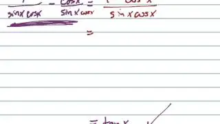 Verify 1/(sinxcosx) - cosx/sinx = tanx