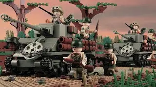 Lego WW2 Tank Battle - Anti-Tank Gun Fight stop motion