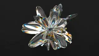 Abstract design animation. Glass Dispersion Animation in Blender. Cycles Render Engine.
