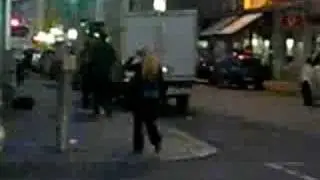 An almost fight outside a Turkish bar