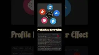 Profile Photo Hover Effect #css3 #coding #programming