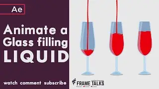Glass filling with liquid Animation | After effects Tutorial _ Liquid in a Glass 