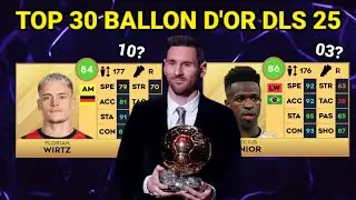 Top 30 da Bola de Ouro no DLS 25