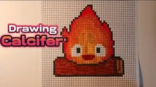 Pixel art Calcifer/Drawing Calcifer