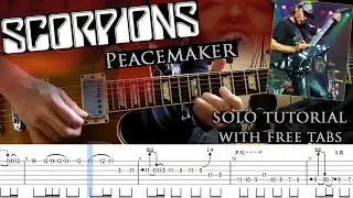 Scorpions - Peacemaker guitar solo lesson (with tablatures and backing tracks)