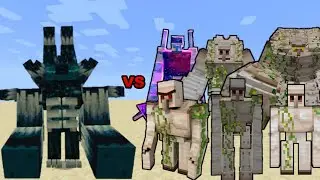 King Mutant Warden vs All Iron Golems / Minecraft Mob Battle