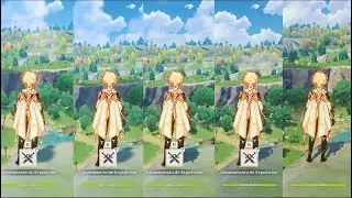 Genshin impact comparación grafica (side by side) muy bajo a alto con RX 570
