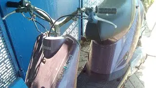 Глушитель от Honda Dio на Ямаху джог. Теперь валит!