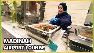 Ep.26 Free Food at Madinah airport “Wellcome” Lounge Review Saudia business class Umrah Hajj 2024