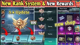 3.4 Update 3 New Rank System Explained & New Rewards With New Shop😍