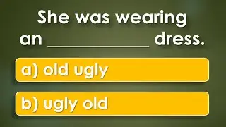 Order of Adjectives | English Vocabulary Test