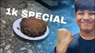 AAJ CAKE TUMAHARA BHAI BANAYEGA | 🎉 Celebrating 1K Subs with a Delicious Cake! 🍰🎉