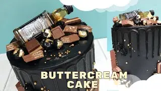 Black Buttercream cake | Fiorella Cake