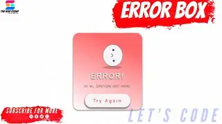 ERROR flash notification using html css || css  animation