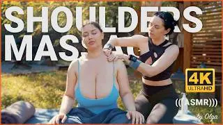 ASMR Shoulder Massage | Anna Massages Liza Outdoors