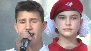 Митинг школьников ко дню Победы п Поспелиха 2024г