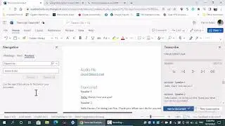 Transcription Using Word 365