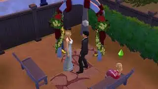 The Sims 4 старшая сестра свадьба Саши и Дианы