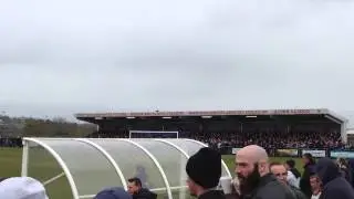 Darlington and Bamber Bridge players come out