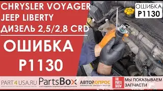 ОШИБКА P1130 Chrysler Voyager, Jeep Cherokee 2.5/2.8 CRD - какая запчасть поможет убрать ошибку?