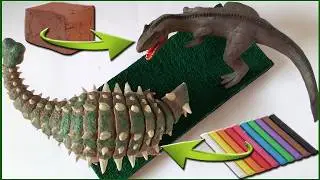 ALLOSAURUS VS ANKYLOSAURUS WITH CLAY/PLASTILINA. Jurassic World