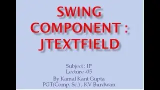 Swing Components : JTextField