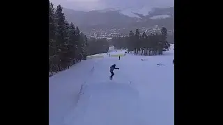 Breckenridge Ski Resort - First time in the Eldorado Terrain Park #shorts