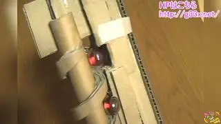 電動ビー玉コースターのエスカレーター動作テスト 材料はダンボール！ 夏休み工作 自由研究 ダンボール工作  ビー玉ころがし